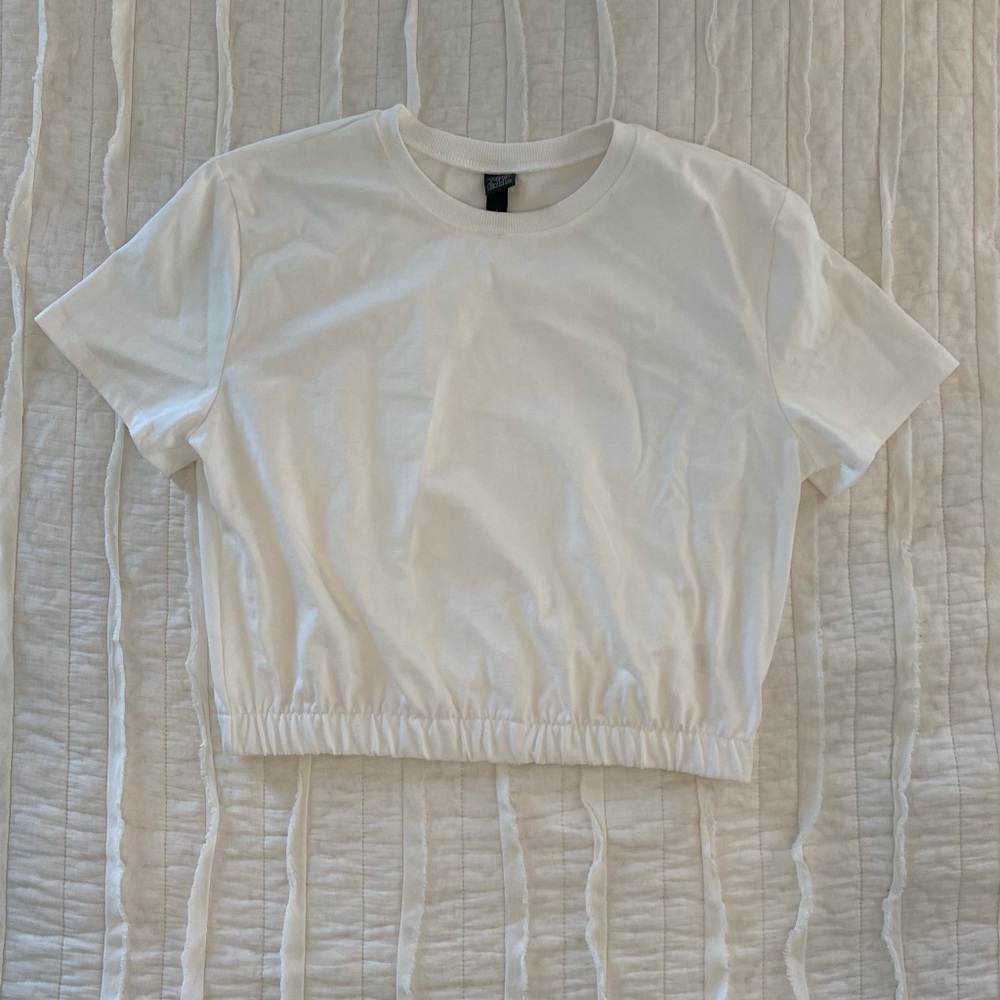 Wild Fable Elastic Waist Crop Tee